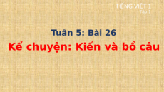 Giáo án Powerpoint Bài 26: Kể chuyện: Kiến và Bồ câu Tiếng việt lớp 1 Cánh diều