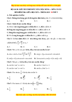 Đề thi giữa kì 1 Toán 11 Kết nối tri thức (đề 10)
