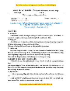 Giáo án Bài 12 Mĩ thuật 8 Kết nối tri thức: Thiết kế, trang trí áo phông