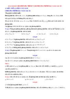 Chuyên đề dạy thêm Toán 9 Chương 1 Kết nối tri thức mới nhất