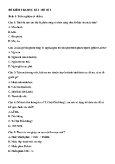 Bộ 7 đề thi cuối kì 1 Tin học lớp 4 Kết nối tri thức có đáp án