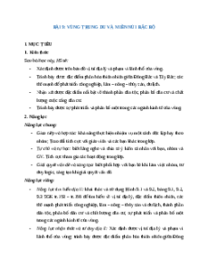 Giáo án Bài 9 Địa lí 9 Chân trời sáng tạo (2024): Vùng Trung du và miền núi Bắc Bộ