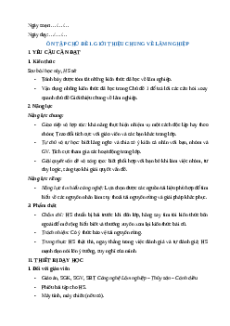 Giáo án Ôn tập chủ đề 1 Công nghệ Lâm nghiệp - Thủy sản 12 Cánh diều