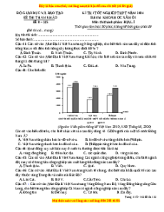 Đề Tốt nghiệp Địa Lí 2024 theo đề tham khảo (Đề 8)