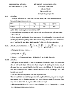 Bộ 35 Đề thi thử vào 10 Toán năm 2026 cả nước
