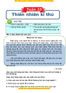 Bài tập cuối tuần Tiếng việt lớp 3 Tuần 25 Chân trời sáng tạo (có lời giải)