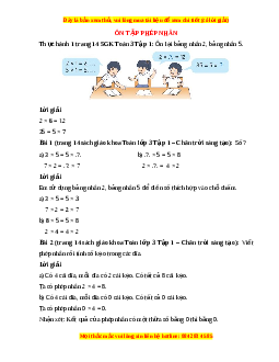 Giải Sgk Toán lớp 3 Bài 6: Ôn tập phép nhân (Chân trời sáng tạo)