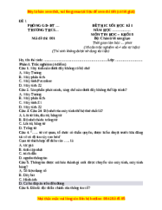 Đề thi cuối kì 1 Tin học 8 Chân trời sáng tạo (Đề 1)