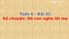 Giáo án Powerpoint Bài 32: Dê con nghe lời mẹ Tiếng việt lớp 1 Cánh diều