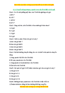 Trắc nghiệm Bài 6 Địa lí 6 Chân trời sáng tạo: Chuyển động tự quay quanh trục của Trái Đất và hệ quả