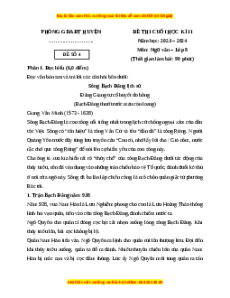 Đề thi cuối kì 2 Ngữ văn 8 Cánh diều (Đề 4)