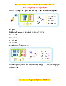 Giải Sgk Toán lớp 3 Bài 2: Ôn tập phép cộng, phép trừ (Chân trời sáng tạo)