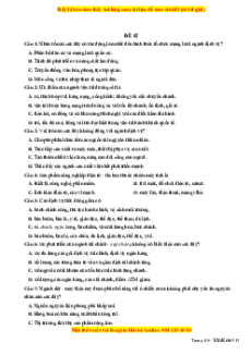 Đề thi cuối kì 2 Địa lý 10 Kết nối tri thức (đề 2)
