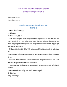 Giáo án Ôn tập Cuối kì 1 Tiếng Việt lớp 5 Kết nối tri thức
