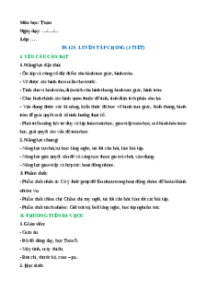 Giáo án Bài 29: Luyện tập chung Toán lớp 5 Kết nối tri thức