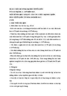 Giáo án Bài 9 Lịch sử 12 Chân trời sáng tạo (2024): Đấu tranh bảo vệ Tổ quốc từ sau tháng 4 - 1975 đến nay