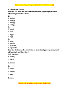 Đề thi cuối kì 1 Tiếng Anh 7 Global success (Đề 4 kèm file nghe)