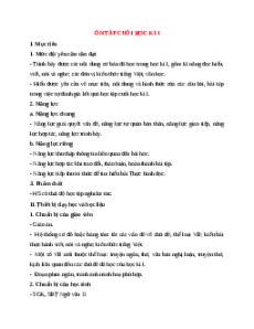 Giáo án Ôn tập học kì 1 (2024) Ngữ văn 11 Kết nối tri thức