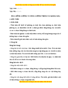 Giáo án Bài 2 Vật lí 10 Cánh diều (2024): Động lượng và năng lượng trong va chạm