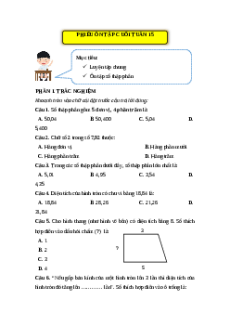 Bài tập cuối tuần Toán lớp 5 Kết nối tri thức Tuần 15