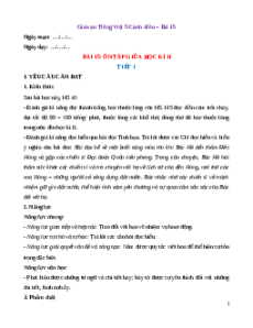 Giáo án Ôn tập giữa học kì 2 Tiếng Việt lớp 5 Cánh diều