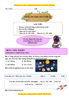 Bài tập cuối tuần Toán 4 Tuần 20 Chân trời sáng tạo (có lời giải)