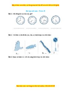 Bài tập cuối tuần Toán lớp 2 Tuần 35 Cánh diều (có lời giải)