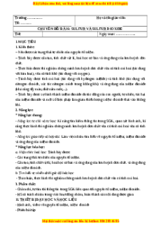 Giáo án Sulfur và sulfur dioxide Hóa học 11 Chân trời sáng tạo