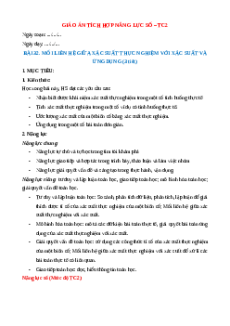 Giáo án Bài 32 Toán 8 Kết nối tri thức (năng lực số)