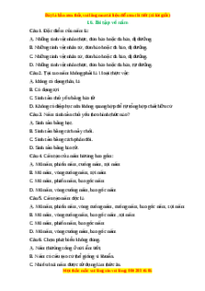 Trắc nghiệm Nấm KHTN 6 Chân trời sáng tạo