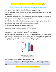Lý thuyết Ý nghĩa và cách tính biến thiên enthalpy phản ứng hóa học Hóa 10 Cánh diều