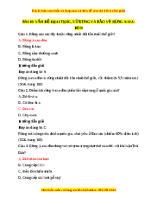 Trắc nghiệm Địa lí 7 Bài 18 Chân trời sáng tạo: Vấn đề khai thác, sử dụng và bảo vệ rừng A-ma-dôn