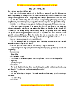 Phiếu bài tập Tuần 1 Mồ côi xử kiện Ngữ văn 6