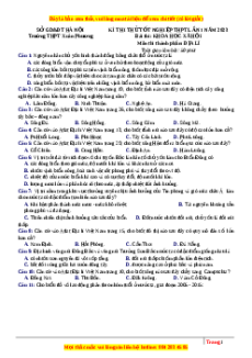 Đề thi thử Địa lí trường Xuân Phương - Hà Nội năm 2023