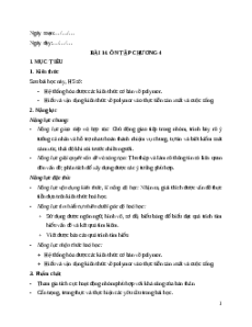 Giáo án Bài 14 Hóa học 12 Kết nối tri thức: Ôn tập chương 4