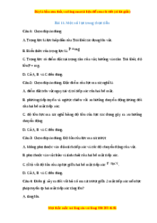 Trắc nghiệm Một số lực trong thực tiễn Vật lí 10 Chân trời sáng tạo