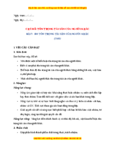 Giáo án Bài 7 Đạo đức lớp 4 Cánh diều: Em tôn trọng tài sản của người khác