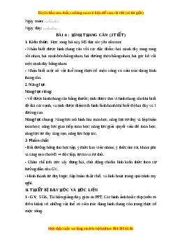 Giáo án Hình thang cân Toán 6 Cánh diều