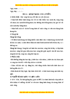 Giáo án Hình thang cân Toán 6 Cánh diều