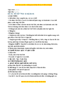 Giáo án Bài 35 KHTN 6 Cánh diều (2024): Hệ mặt trời và ngân hà