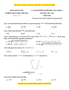 Đề thi thử Toán trường Lương Thế Vinh năm 2021