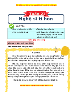 Bài tập cuối tuần Tiếng việt lớp 3 Tuần 21 Chân trời sáng (có lời giải)