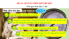 Giáo án Powerpoint Áp suất trên một bề mặt Vật lí - KHTN 8 Kết nối tri thức