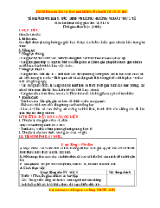 Giáo án Bài 9 Địa lí 6 Kết nối tri thức (2024): Xác định phương hướng ngoài thực địa