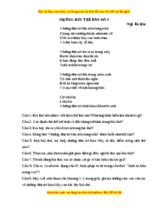 Phiếu bài tập Tuần 4 Những đứa trẻ bản mây Ngữ văn 7