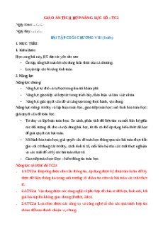 Giáo án Ôn tập cuối chương 8 Toán 8 Kết nối tri thức (năng lực số)