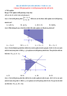Bài tập ôn tập + Đề kiểm tra Toán 10 Cánh diều chương 2
