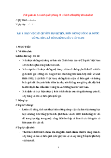 Giáo án GDQP 11 Cánh diều | Giáo án Giáo dục quốc phòng 11 mới, chuẩn nhất