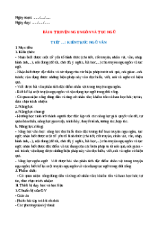 Giáo án Bài 6: Truyện ngụ ngôn và tục ngữ Cánh diều