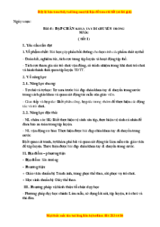 Giáo án Gdtc 3 Bài 4 Kết nối tri thức: Đạp chân, khua tay di chuyển trong nước